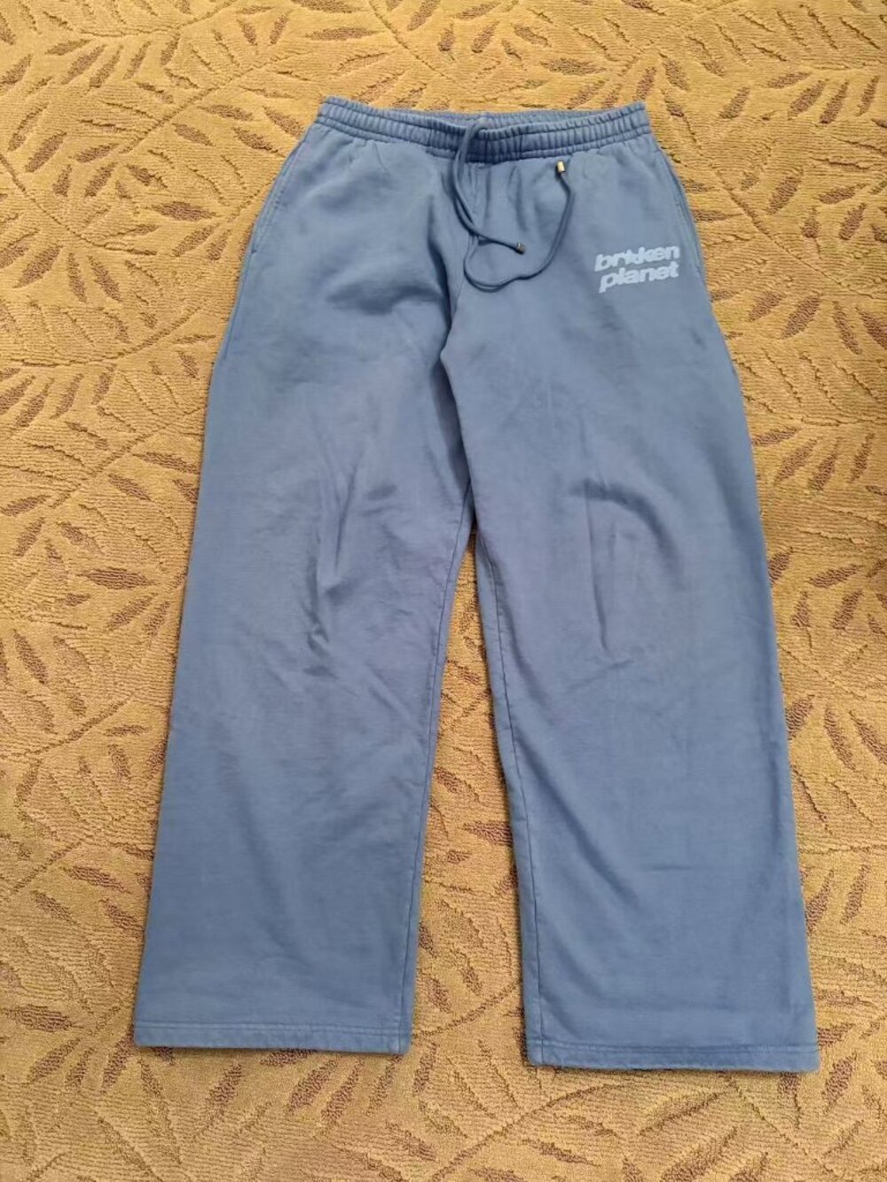 Broken Planet Dust Blue Straight-Leg Sweatpants Size L